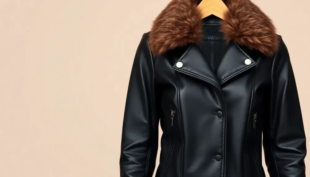 Stylische Damen Lederjacken mit Fellbesatz